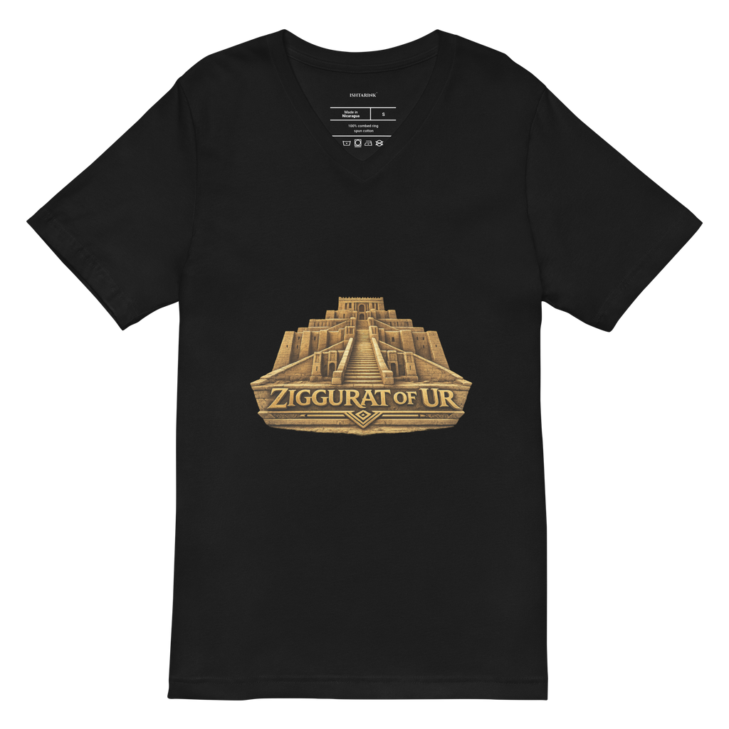 ZIGGURAT OF UR DESIGN - Unisex Short Sleeve V-Neck T-Shirt