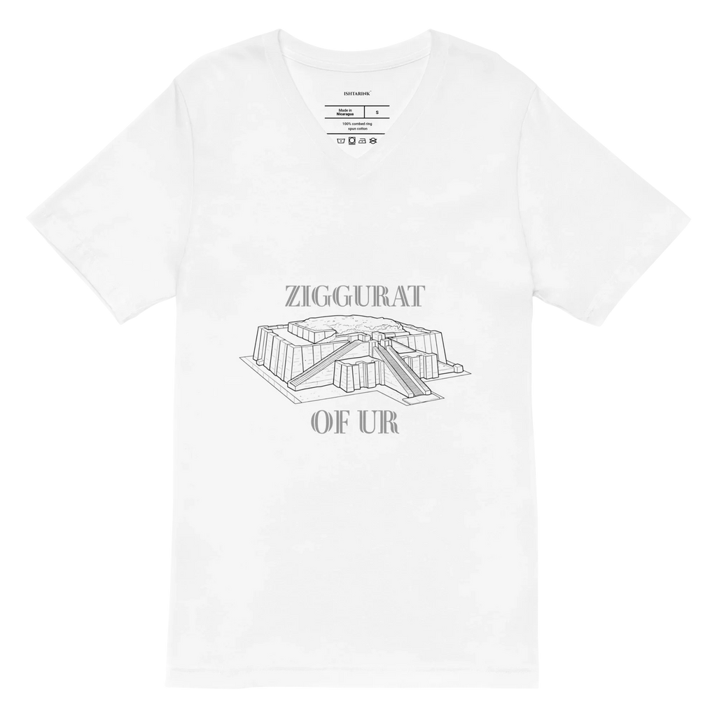 ZIGGURAT OF UR ICON - Unisex Short Sleeve V-Neck T-Shirt